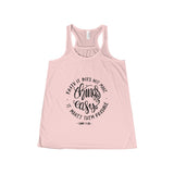 Women's Faith Makes It Possible Flowy Racerback Tank-Clothing-The Faith And Glory Company-Soft Pink-XS-The Faith And Glory Company 