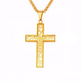 Visible Faith Crucifix Pendant Nekclace-Jewelry-The Faith And Glory Company-Gold Plated-The Faith And Glory Company 