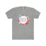 Men's Original Faith & Glory Co. Premium Fitted Short-Sleeve Crew Neck T-Shirt-Clothing-The Faith And Glory Company-90/10 Heather Gray-XS-The Faith And Glory Company 