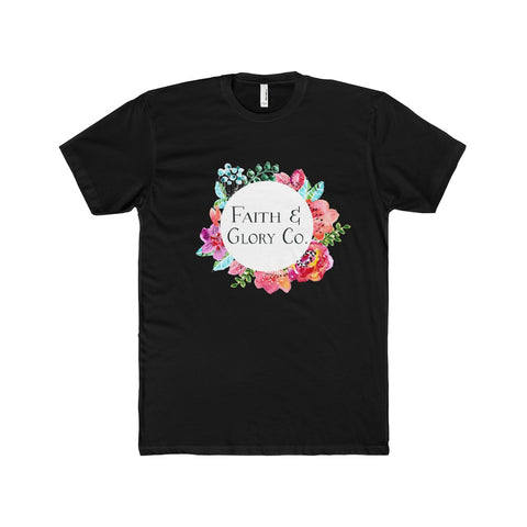 Men's Original Faith & Glory Co. Premium Fitted Short-Sleeve Crew Neck T-Shirt-Clothing-The Faith And Glory Company-Solid Black-XS-The Faith And Glory Company 