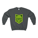 Who Can Be Against Us Adult Crewneck Sweatshirt-Clothing-The Faith And Glory Company-Dark Heather-S-The Faith And Glory Company 