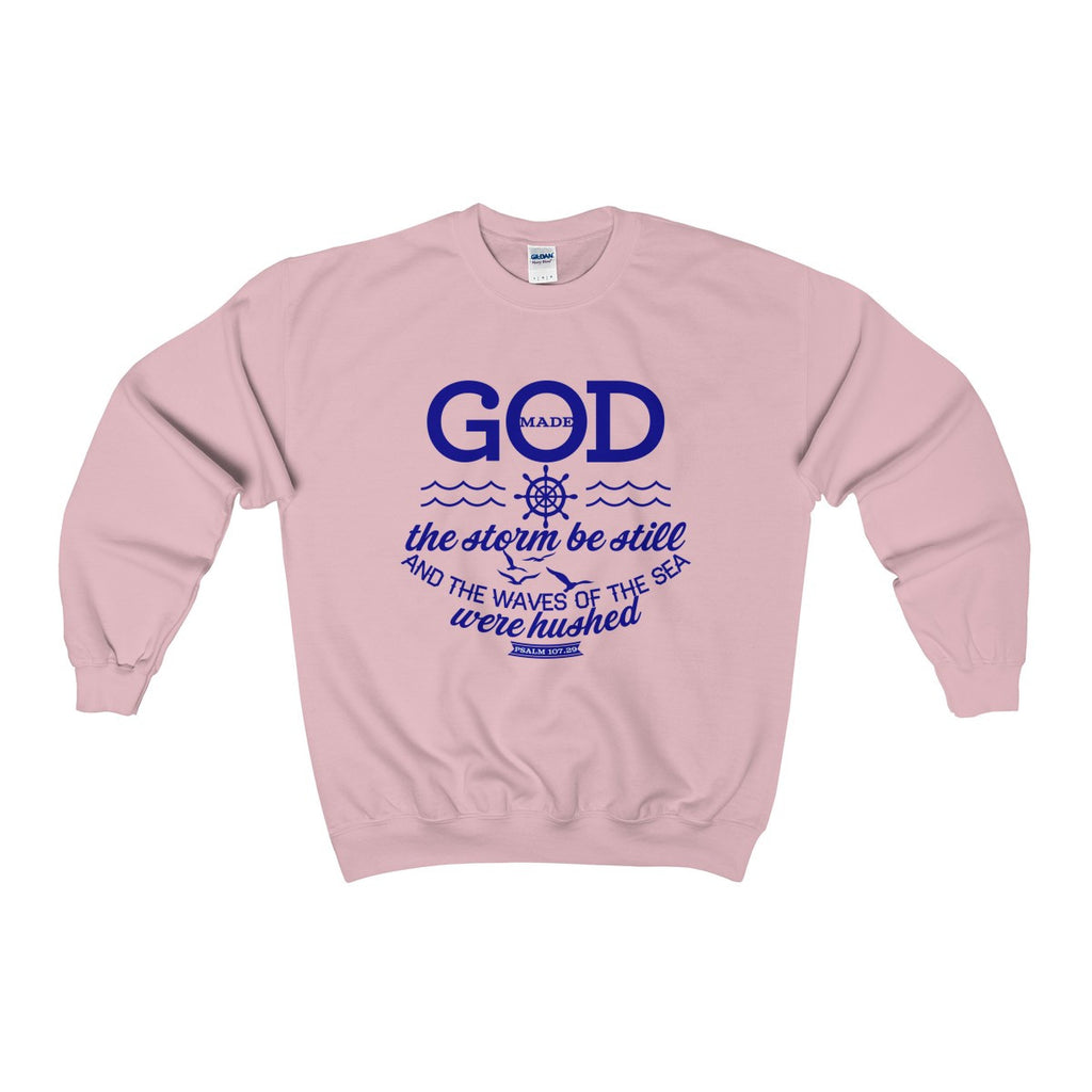 Women's Stormy Adult Crewneck Sweatshirt-Clothing-The Faith And Glory Company-Light Pink-S-The Faith And Glory Company 