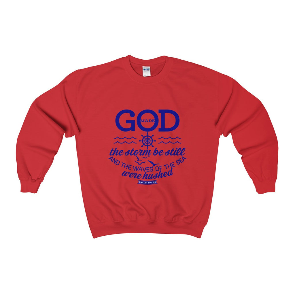 Stormy Adult Crewneck Sweatshirt-Clothing-The Faith And Glory Company-Red-S-The Faith And Glory Company 