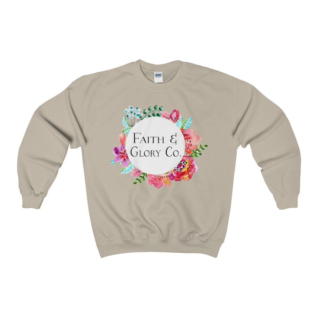 Faith & Glory Co. Original Crewneck Sweatshirt-Clothing-The Faith And Glory Company-Sand-S-The Faith And Glory Company 