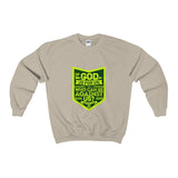 Who Can Be Against Us Adult Crewneck Sweatshirt-Clothing-The Faith And Glory Company-Sand-S-The Faith And Glory Company 