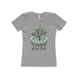 Women's Grow In The Grace Boyfriend Tee-Clothing-The Faith And Glory Company-90/10 Heather Gray-S-The Faith And Glory Company 