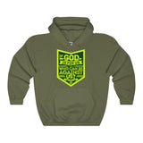 Women's Who Can Be Against Us Hoodie-Clothing-The Faith And Glory Company-Military Green-L-The Faith And Glory Company 