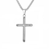 Men's Simple Cross Pendant Necklace-Jewelry-The Faith And Glory Company-The Faith And Glory Company 