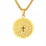 Padre Nuestro (Lord's Prayer) Round Pendant Necklace-Jewelry-The Faith And Glory Company-The Faith And Glory Company 