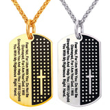 Men's Fear Not Dog Tag Necklace-Jewelry-The Faith And Glory Company-The Faith And Glory Company 