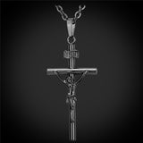 Jesus Of Nazareth Cross Pendant Necklace-Jewelry-The Faith And Glory Company-Gun Metal-The Faith And Glory Company 