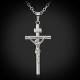 Jesus Of Nazareth Cross Pendant Necklace-Jewelry-The Faith And Glory Company-Stainless Steel-The Faith And Glory Company 