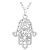 Hamsa Protection Pendant Necklace-Jewelry-The Faith And Glory Company-Stainless Steel-The Faith And Glory Company 