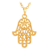 Hamsa Protection Pendant Necklace-Jewelry-The Faith And Glory Company-Gold Plated-The Faith And Glory Company 