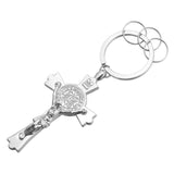 Latin Prayer Crucifix Keychain-Jewelry-The Faith And Glory Company-Stainless Steel-The Faith And Glory Company 