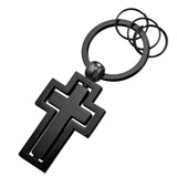 Swivel Cross Keychain-Jewelry-The Faith And Glory Company-Gun Metal-The Faith And Glory Company 