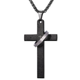 Men's Padre Nuestro (Lord's Prayer) Celtic Cross Pendant Necklace-Jewelry-The Faith And Glory Company-Gun Metal-The Faith And Glory Company 