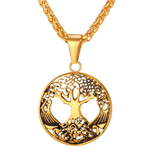 Vintage Tree Of Life Pendant Necklace-Jewelry-The Faith And Glory Company-Gold-The Faith And Glory Company 