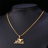 I ♥ Jesus Rhinestone Pendant Necklace-Jewelry-The Faith And Glory Company-The Faith And Glory Company 