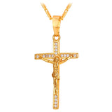 Faithful Reminder Crucifix Pendant Necklace-Jewelry-The Faith And Glory Company-Gold Plated-The Faith And Glory Company 