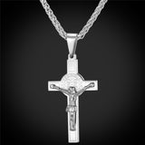 Latin Crucifix Pendant Necklace-Jewelry-The Faith And Glory Company-Stainless Steel-The Faith And Glory Company 