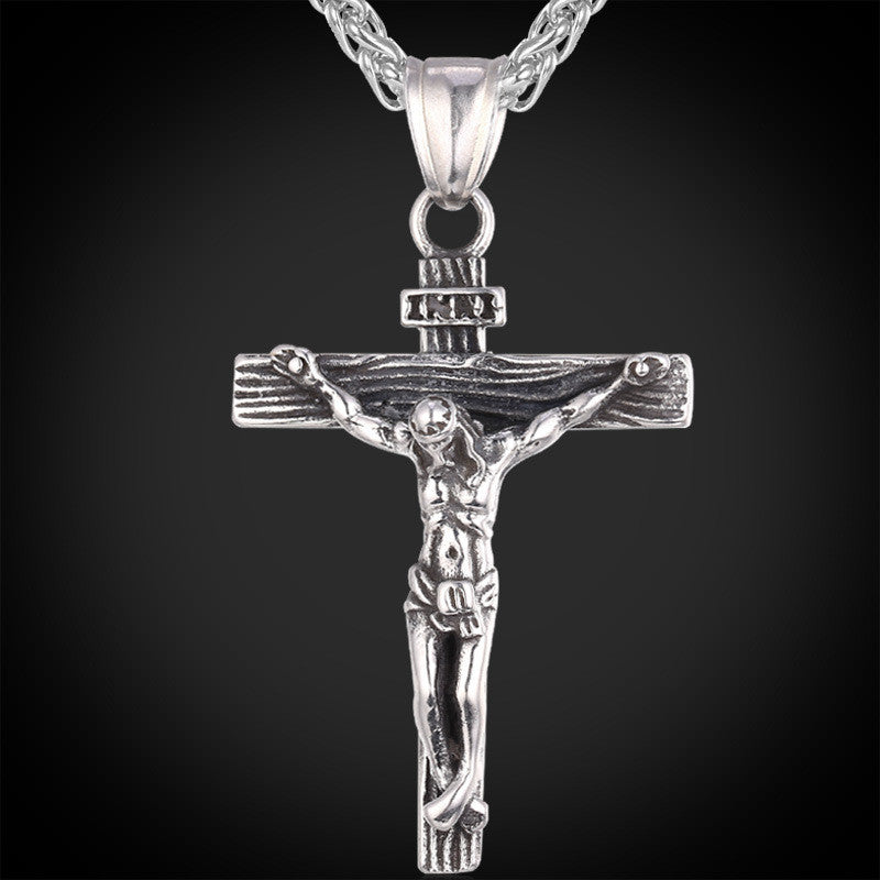 Men's Nazarenus Cross Pendant Necklace-Jewelry-The Faith And Glory Company-Stainless Steel-The Faith And Glory Company 