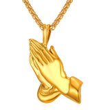 Praying Hands Pendant Necklace-Jewelry-The Faith And Glory Company-Gold Plated-The Faith And Glory Company 