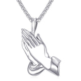 Praying Hands Pendant Necklace-Jewelry-The Faith And Glory Company-Stainless Steel-The Faith And Glory Company 