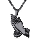 Praying Hands Pendant Necklace-Jewelry-The Faith And Glory Company-Gun Metal-The Faith And Glory Company 