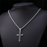 Men's Divine Cross Pendant Necklace-Jewelry-The Faith And Glory Company-The Faith And Glory Company 