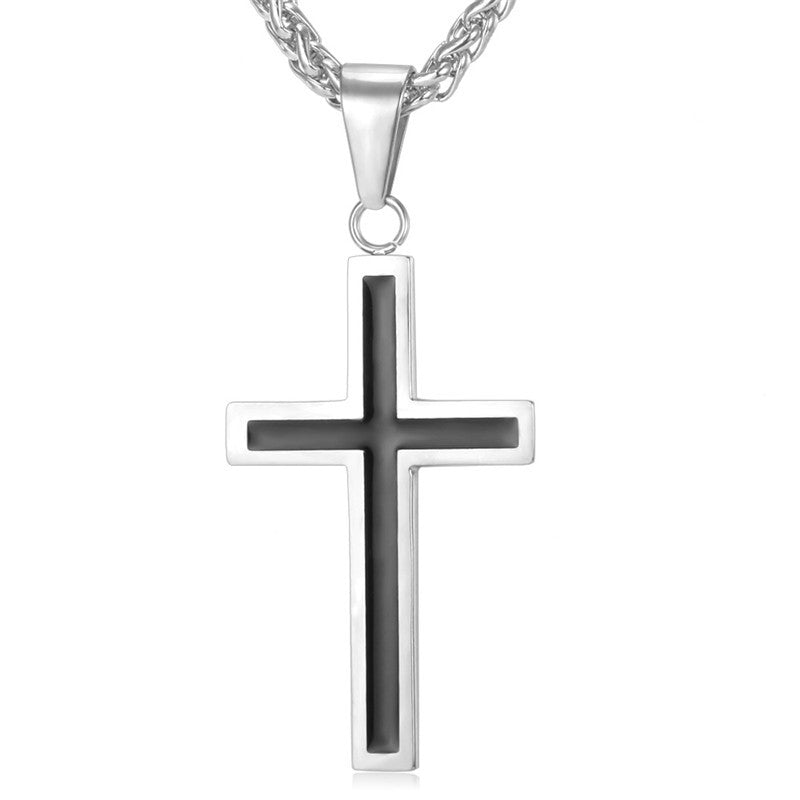 Men's Divine Cross Pendant Necklace-Jewelry-The Faith And Glory Company-Stainless Steel-The Faith And Glory Company 