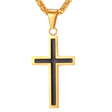 Men's Divine Cross Pendant Necklace-Jewelry-The Faith And Glory Company-Gold Plated-The Faith And Glory Company 