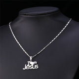 I ♥ Jesus Rhinestone Pendant Necklace-Jewelry-The Faith And Glory Company-The Faith And Glory Company 