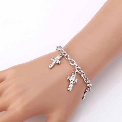 Cross Charm Bracelet-Jewelry-The Faith And Glory Company-The Faith And Glory Company 