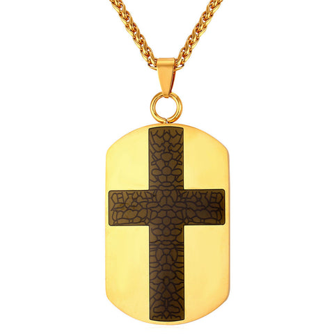 Forever Faithful Dog Tag Necklace-Jewelry-The Faith And Glory Company-Gold Plated-The Faith And Glory Company 