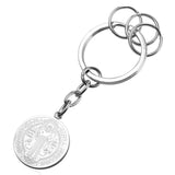 Saint Benedict Keychain-Jewelry-The Faith And Glory Company-Stainless Steel-The Faith And Glory Company 