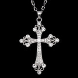 Trinity Crystal Cross Pendant Necklace-Jewelry-The Faith And Glory Company-The Faith And Glory Company 