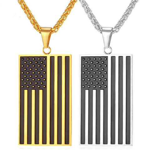 Old Glory Pendant Necklace-Jewelry-The Faith And Glory Company-The Faith And Glory Company 