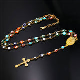 Colorful Nazar Boncuk Rosary Necklace-Jewelry-The Faith And Glory Company-The Faith And Glory Company 