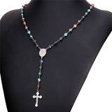 Colorful Nazar Boncuk Rosary Necklace-Jewelry-The Faith And Glory Company-The Faith And Glory Company 