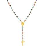 Colorful Nazar Boncuk Rosary Necklace-Jewelry-The Faith And Glory Company-Gold Plated-The Faith And Glory Company 