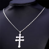 Patriarchal Cross Pendant Necklace-Jewelry-The Faith And Glory Company-The Faith And Glory Company 