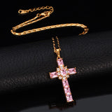 Rhinestone Cross Pendant Necklace-Jewelry-The Faith And Glory Company-The Faith And Glory Company 