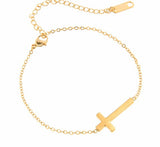 Faith Cross Bracelet-Jewelry-The Faith And Glory Company-Gold Plated-The Faith And Glory Company 