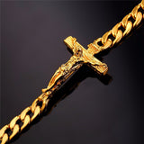 Men's Crucifix Chain Bracelet-Jewelry-The Faith And Glory Company-The Faith And Glory Company 