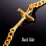 Men's Crucifix Chain Bracelet-Jewelry-The Faith And Glory Company-The Faith And Glory Company 