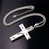 Men's Lord's Prayer Cross Pendant Necklace-Jewelry-The Faith And Glory Company-The Faith And Glory Company 